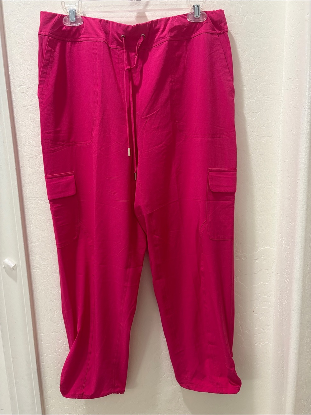 Chico's Hot Pink Cargo Knit Joggers